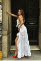 Audrey Fıfrlı Yırtmaç Detay Etek 4037