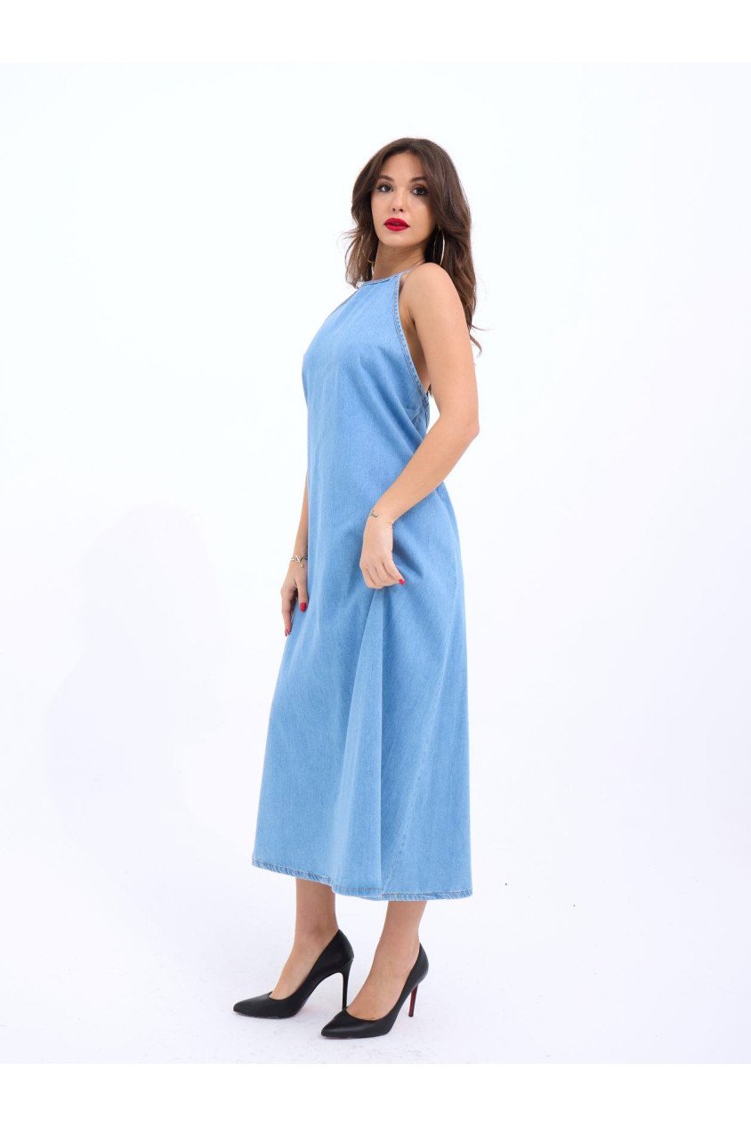 6771 KOT ELBİSE-MAVİ