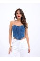 6241 KOT BLUZ-MAVİ