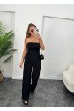 Kadın Sandy Kumaş Starplez Bluz Ve Palazzo Pantolon Ikili Takım