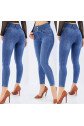 Yüksek Bel Likralı Jean Pantolon 90 Cm