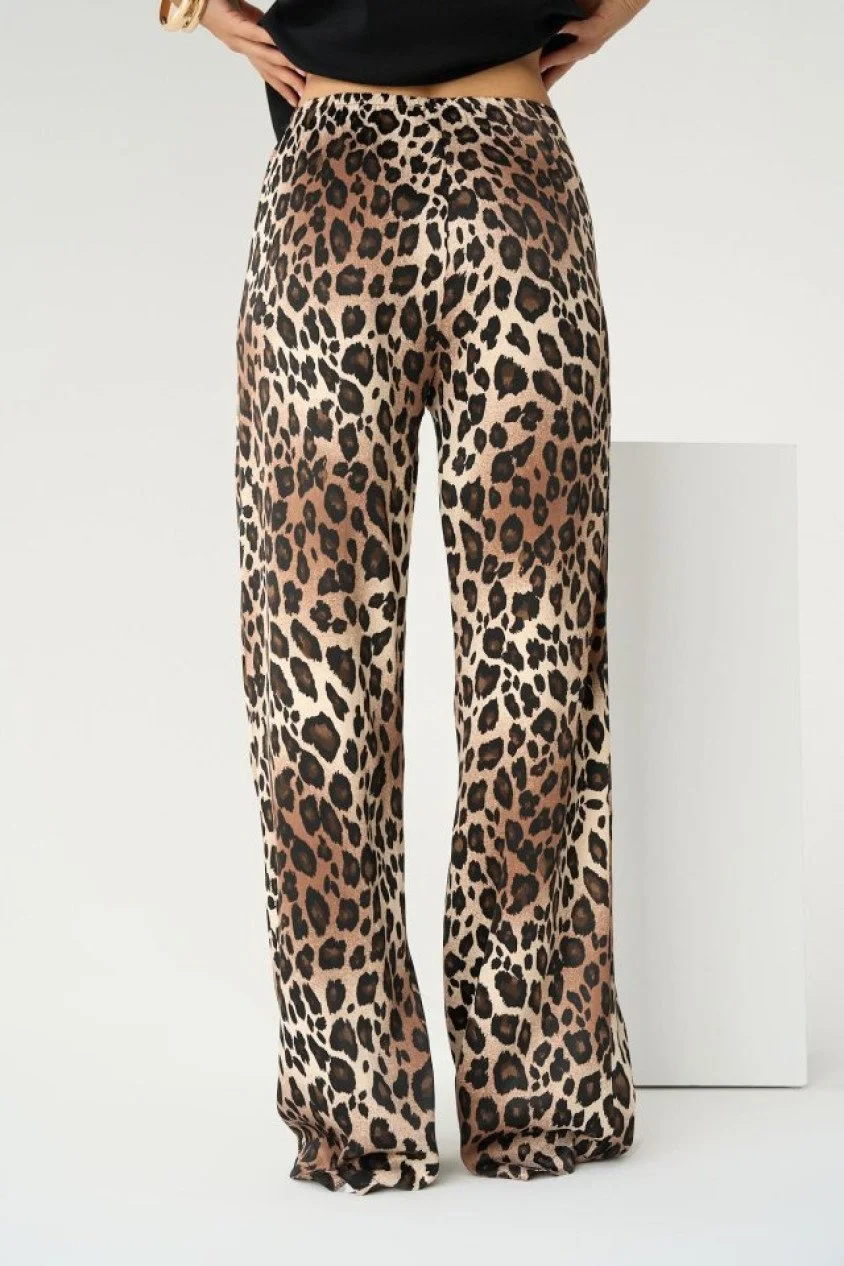 Lastikli Pantolon - Leopar
