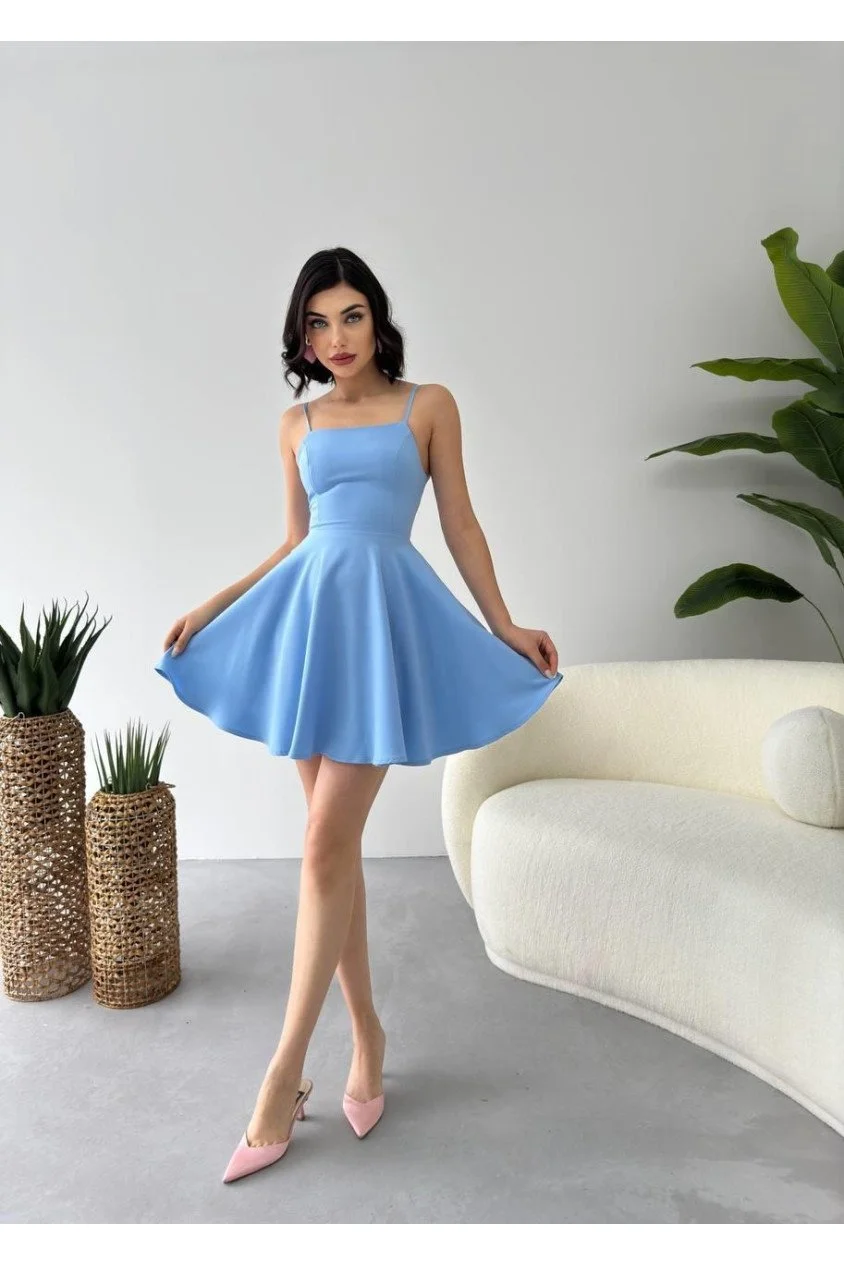Pole İp Askılı Elbise