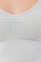 Geniş Yaka Bebe Mavisi Basic Body Bluz