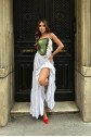 Audrey Fıfrlı Yırtmaç Detay Etek 4037