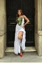 Audrey Fıfrlı Yırtmaç Detay Etek 4037