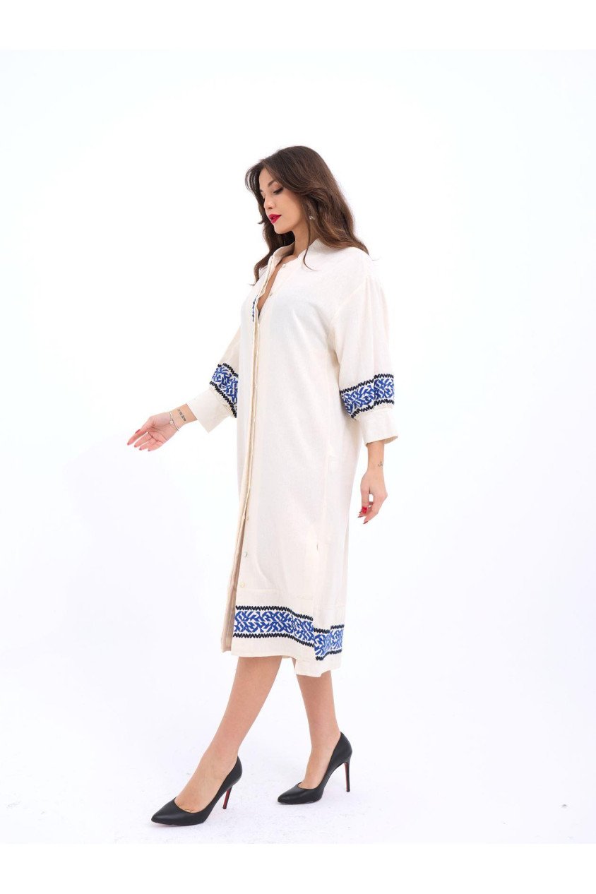 5758 ELBİSE-KREM-SAX