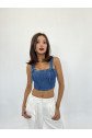 6987 KOT BLUZ-MAVİ