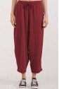 6591 Dokuma Şalvar Pantolon - Bordo