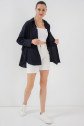 Örme Oversize Gömlek 20264 - Lacivert
