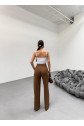 230 Gr Poly Viscose Lycra Metal Düğme Palazzo Pantolon