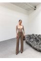 230 Gr Poly Viscose Lycra Metal Düğme Palazzo Pantolon