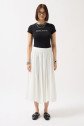 Baskılı Likralı Crop T-Shirt