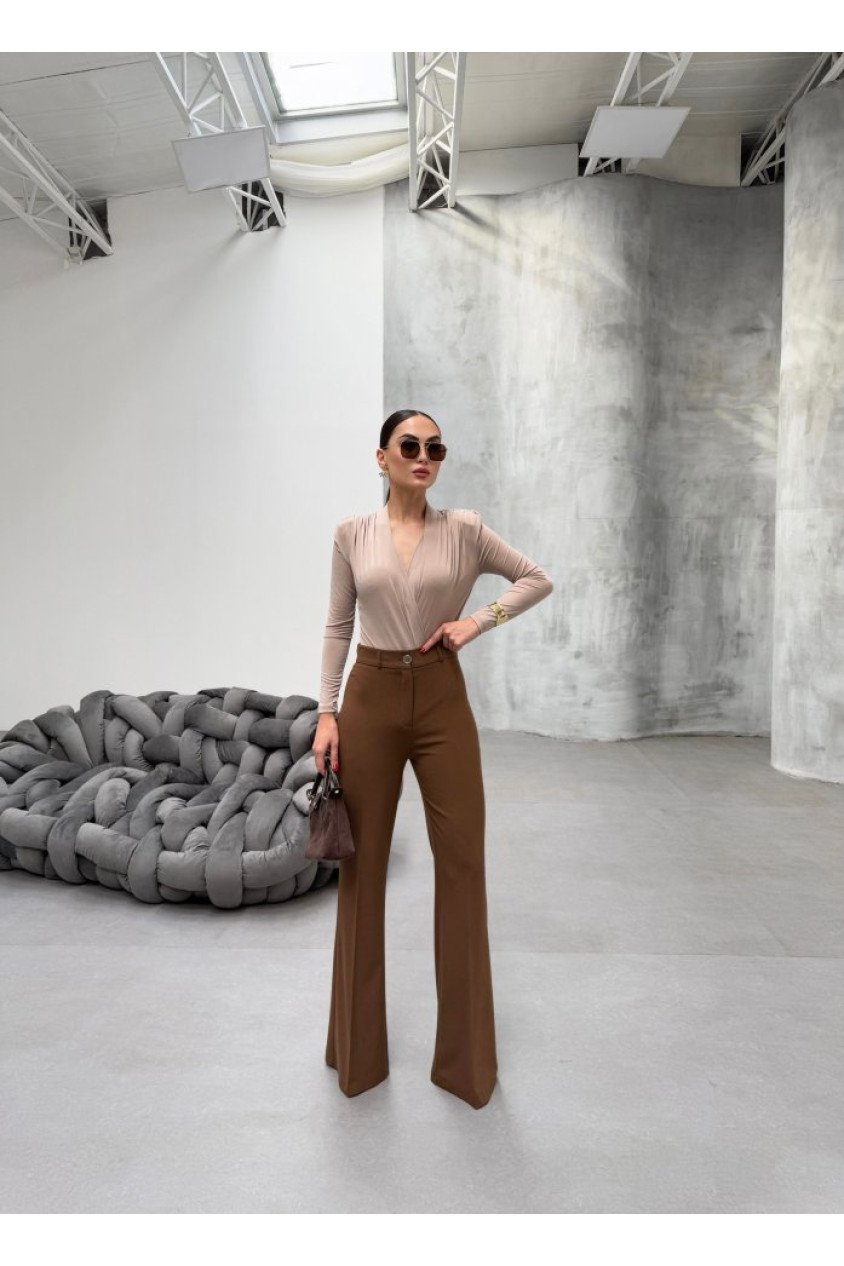 230 Gr Poly Viscose Full Lycra İspanyol Paça Pantolon