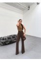 230 Gr Poly Viscose Full Lycra İspanyol Paça Pantolon