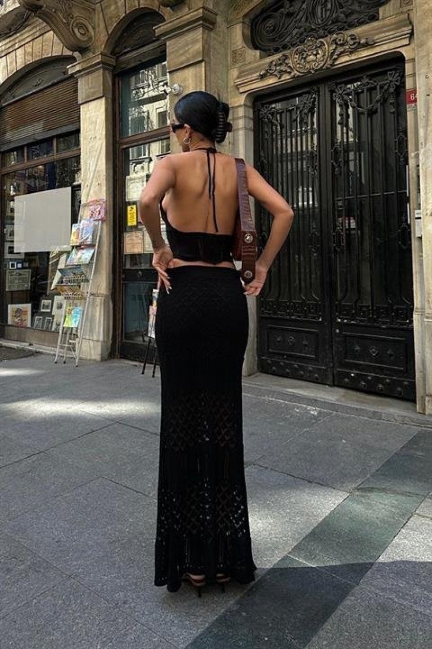 Adela Kroşe Etek Takım 9504-01