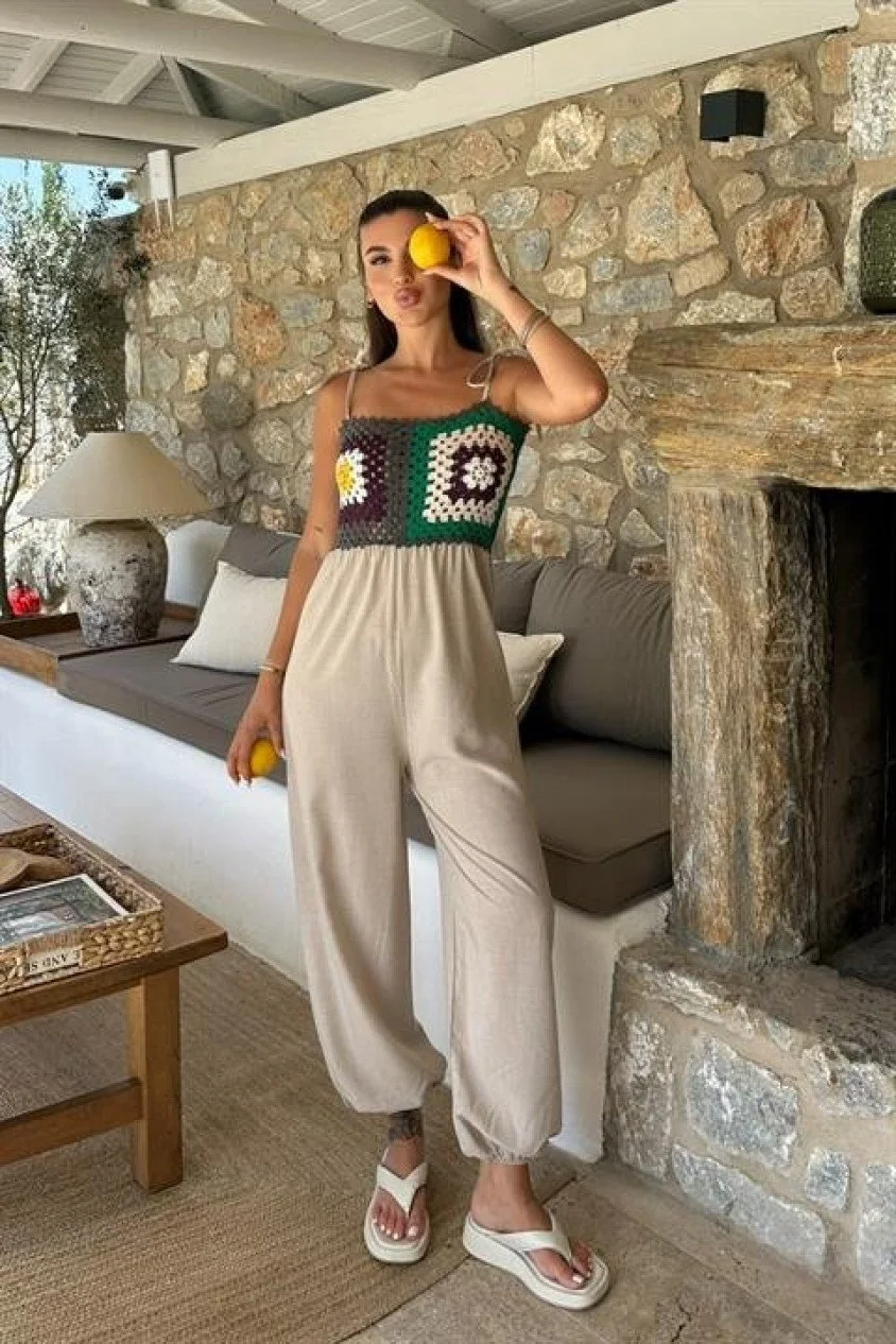 Jasmin Süzüneli Keten Tulum 1280-08