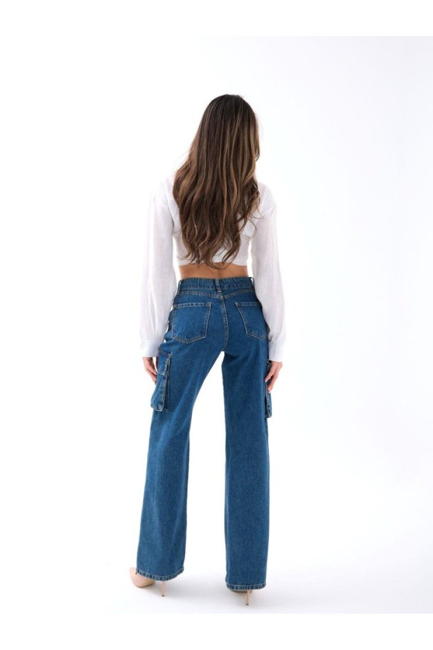 6519 KOT PANTOLON-MAVİ
