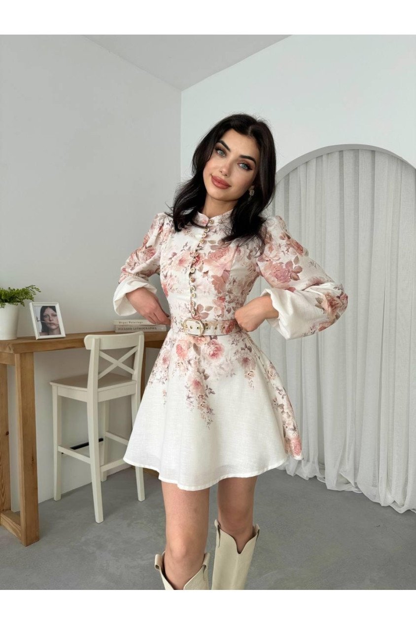 Simsor Çiçekli Elbise