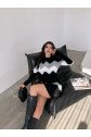 Kadın Uzun Kollu Zigzag Desen Triko Elbise
