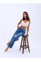 7086 KOT PANTOLON-MAVİ