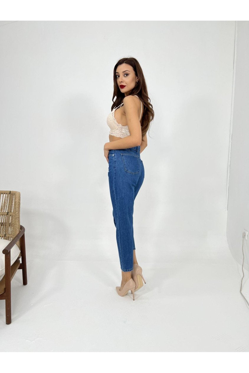 6039 KOT PANTOLON-KOYU MAVİ