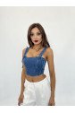 6987 KOT BLUZ-MAVİ