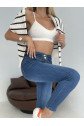 Yüksek Bel Likralı Jean Pantolon 90 Cm