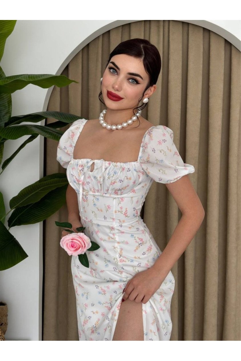Zeze Balon Kol Elbise