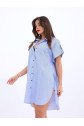 5488 GÖMLEK-MAVİ BEYAZ ÇİZGİLİ