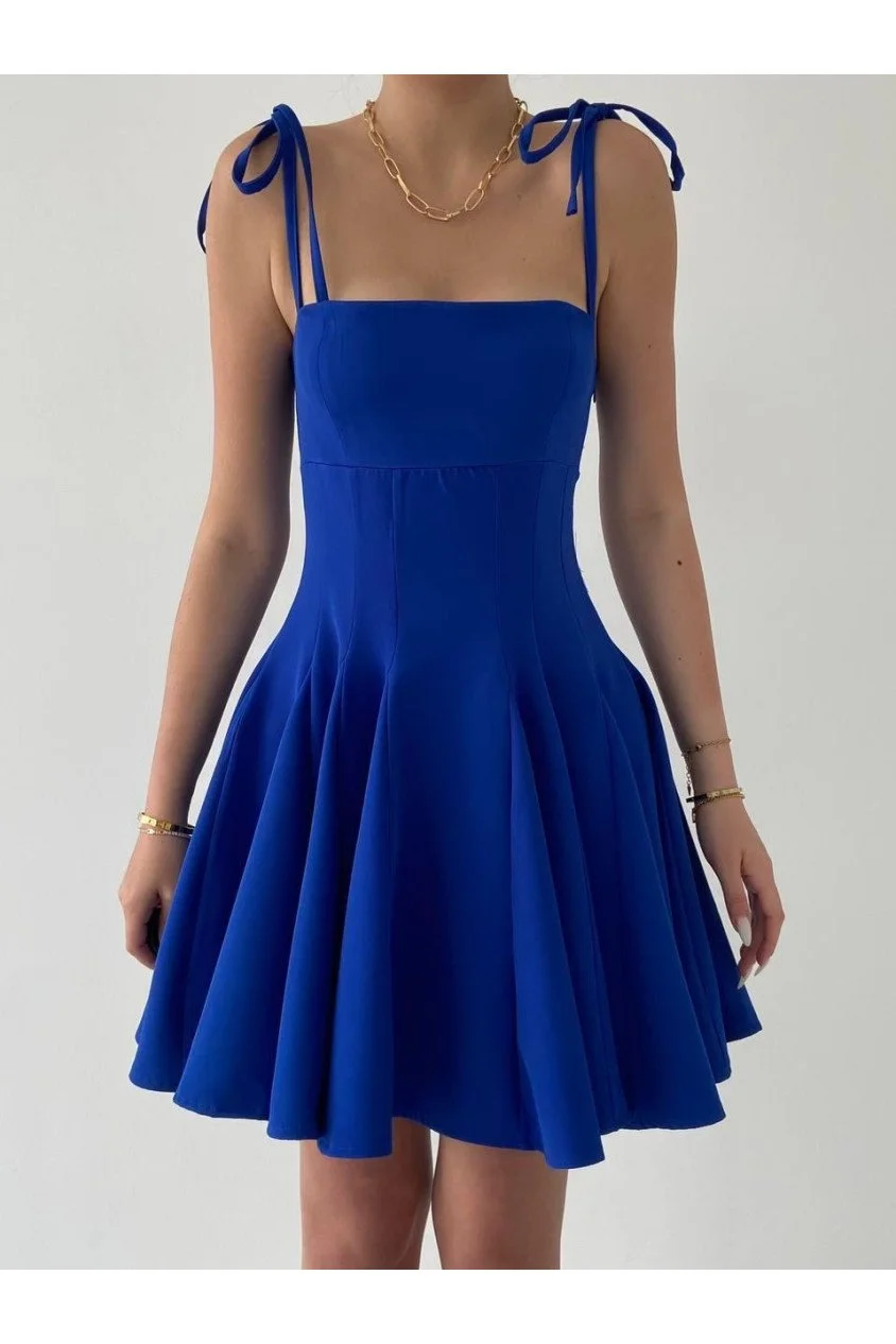 Clara Askılı Mini Elbise