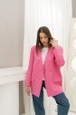 Pembe Eteği Lastikli Ceket