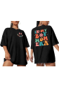 Bisiklet Yaka Kısa Kol Baskılı T-shirt - Siyah