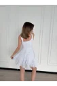 Mini Askılı Elbise - Beyaz