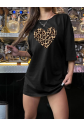 Baskılı T-shirt - Siyah