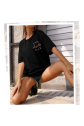 Baskılı T-shirt - Siyah