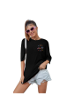 Baskılı T-shirt - Siyah