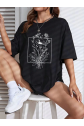 Baskılı T-shirt - Siyah