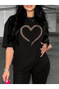 Baskılı T-shirt - Siyah