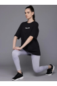 Baskılı Oversize T-shirt - Siyah