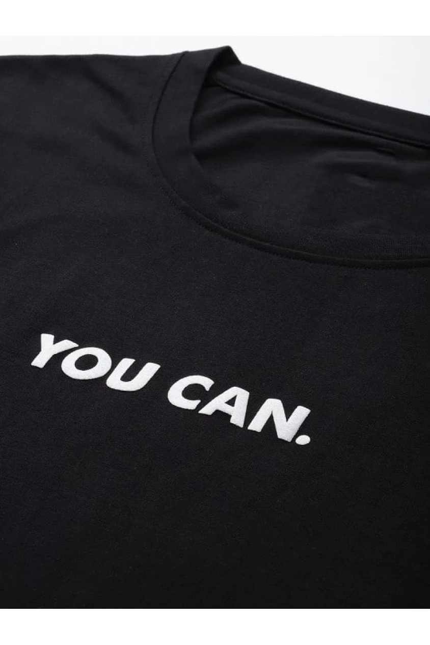Baskılı Oversize T-shirt - Siyah