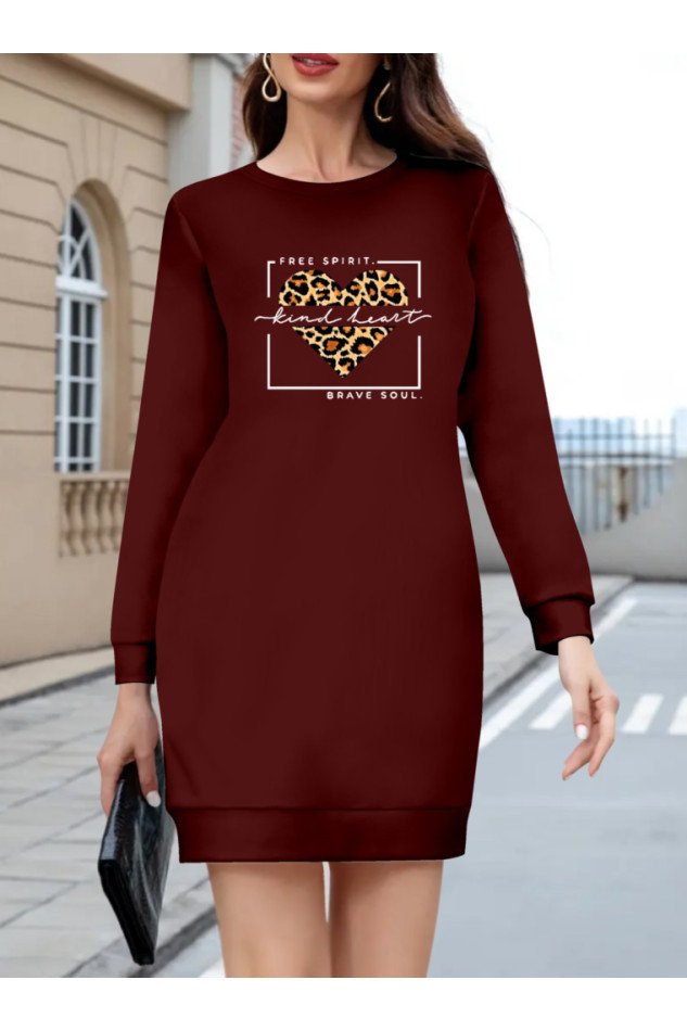 Kadın Uzun Kollu Bisiklet Yaka Desenli Viskon Iki Iplik Bluz