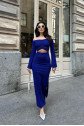 Lita Cut Out Büzgülü Elbise 2715-8