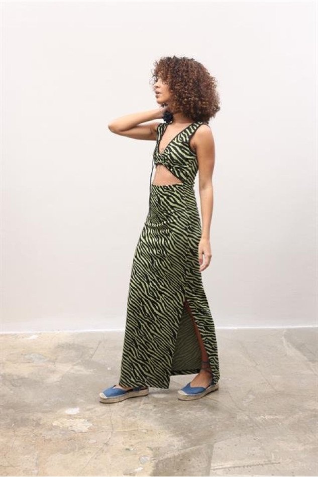 Bellatrix Cut Out Jakarlı Elbise 2677-8