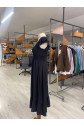 Kadın Kruvaze Yaka Beli Gipeli Bürümcük Kumaş Elbise