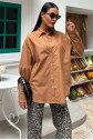 Klasik Oversize Poplin Gömlek 3421