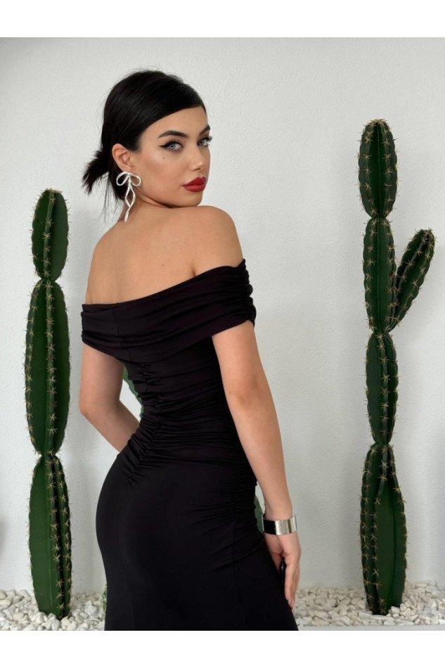 Milan Madonna Yaka Kalem Elbise
