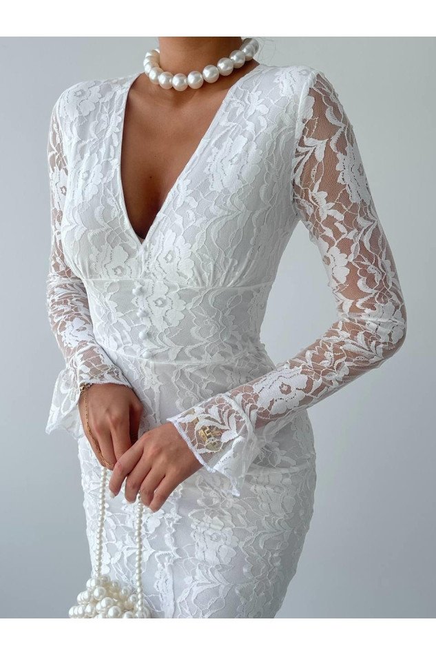 Lively Dantelli Midi Elbise