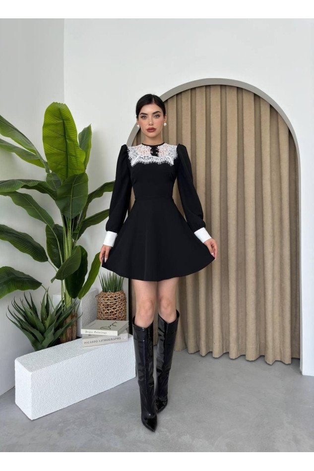 Parma Uzun Kollu Mini Boy Elbise
