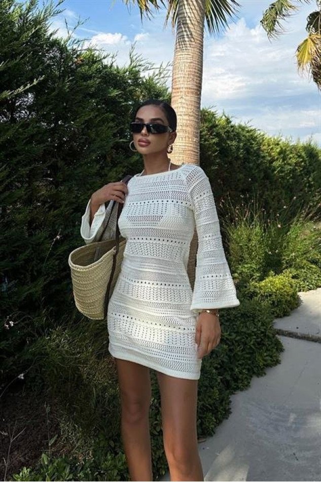 Daisy Kroşe Mini Elbise 2560-01